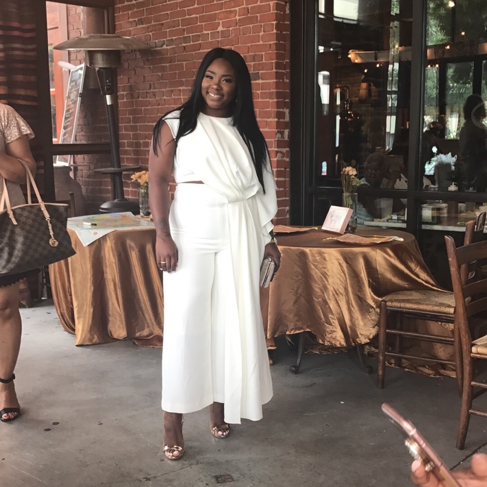 White jumpsuit.